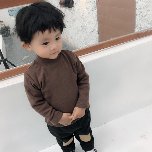 Gyerek sima blúz polo gallérral, öt színben