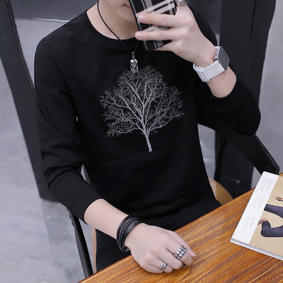 Βαμβακερή  ανδρική μπλούζα με μακρύ μανίκι - δύο μοντέλα