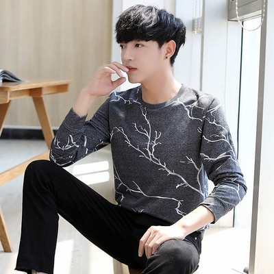 Modern férfi blúz három színben mintás mintával