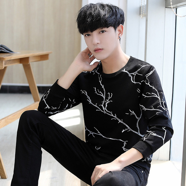 Modern férfi blúz három színben mintás mintával