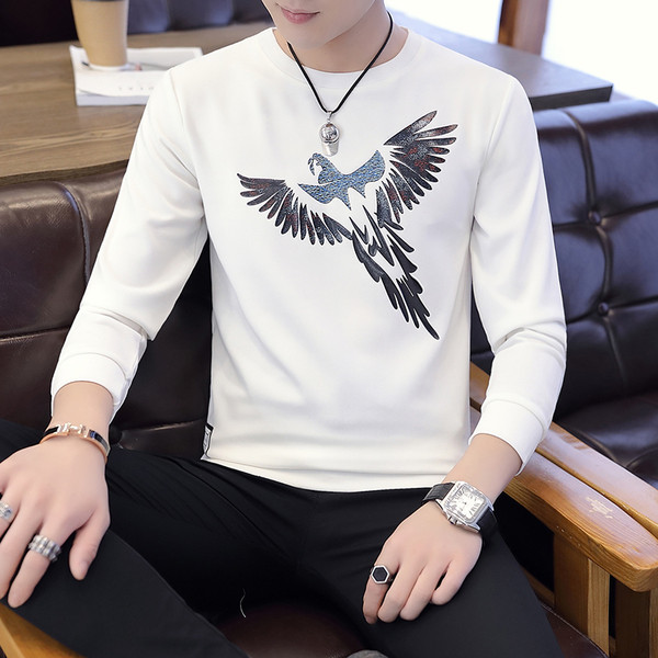 Modern férfi blúz fekete-fehér rátéttel