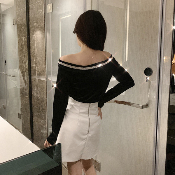 Γυναικεία βελούδινη μπλούζα  δύο χρωμάτων