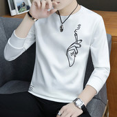 Ανδρική casual μπλούζα σε άσπρο και μαύρο χρώμα