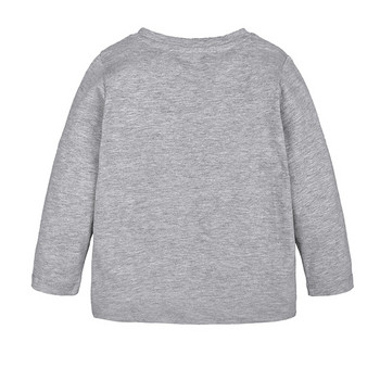 Ежедневна детска блуза с апликация в сив цвят 