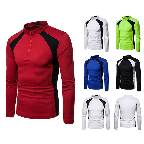 Bluza sport barbati cu maneci lungi si fermoar in mai multe culori