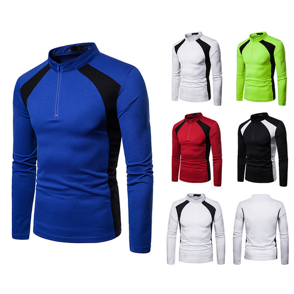 Bluza sport barbati cu maneci lungi si fermoar in mai multe culori