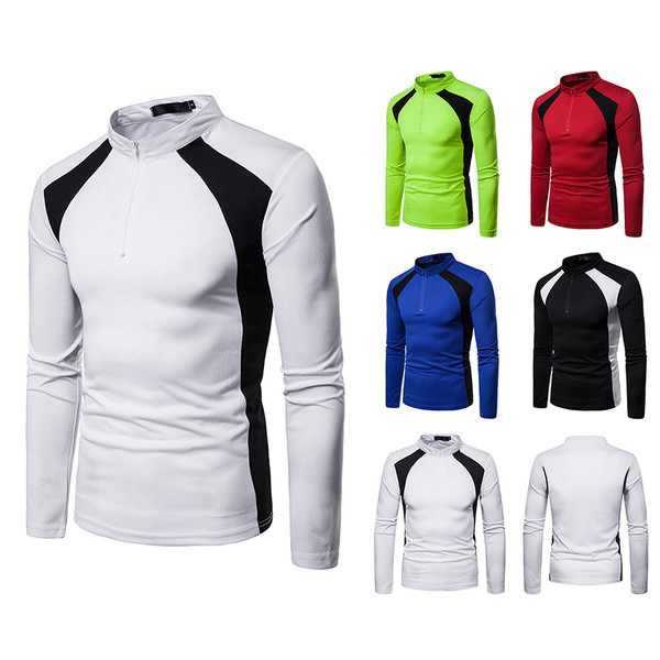 Bluza sport barbati cu maneci lungi si fermoar in mai multe culori