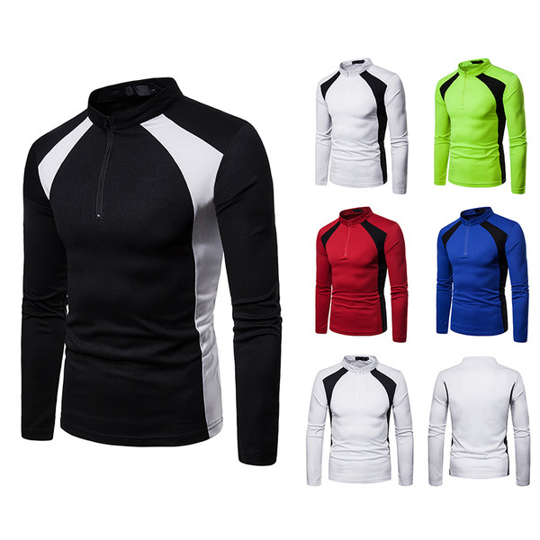 Bluza sport barbati cu maneci lungi si fermoar in mai multe culori