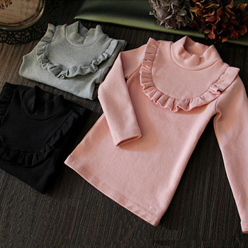 Παιδική μπλούζα  για κορίτσια σε γκρι και ροζ χρώμα
