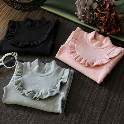 Модерна детска блуза за момичета в сив и розов цвят 