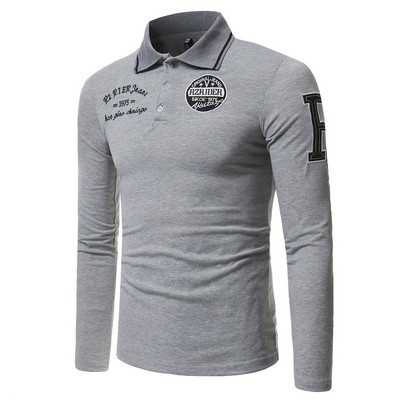 Férfi blúz gallérral és feliratokkal három színben