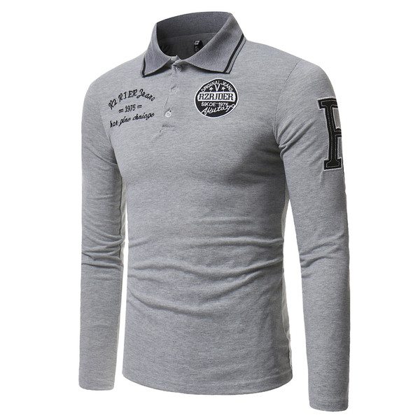 Férfi blúz gallérral és feliratokkal három színben