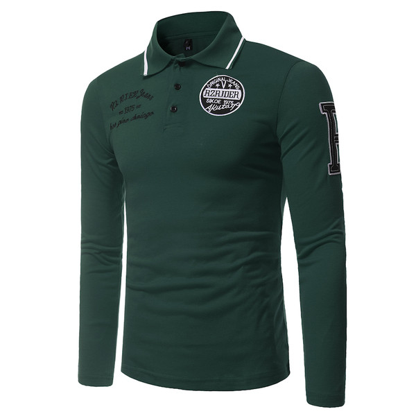 Férfi blúz gallérral és feliratokkal három színben