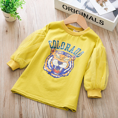 Gyerek modern blúz tüll elemmel, színes rátéttel több színben