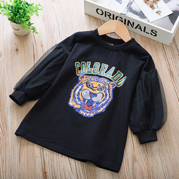 Gyerek modern blúz tüll elemmel, színes rátéttel több színben