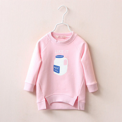 Μοντέρνα παιδική μπλούζα  για κορίτσια σε ροζ χρώμα