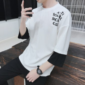 Modern férfi blúz 3/4-es ujjal és feliratokkal több színben