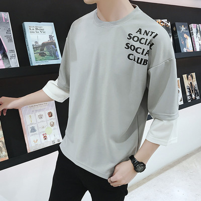 Modern férfi blúz 3/4-es ujjal és feliratokkal több színben