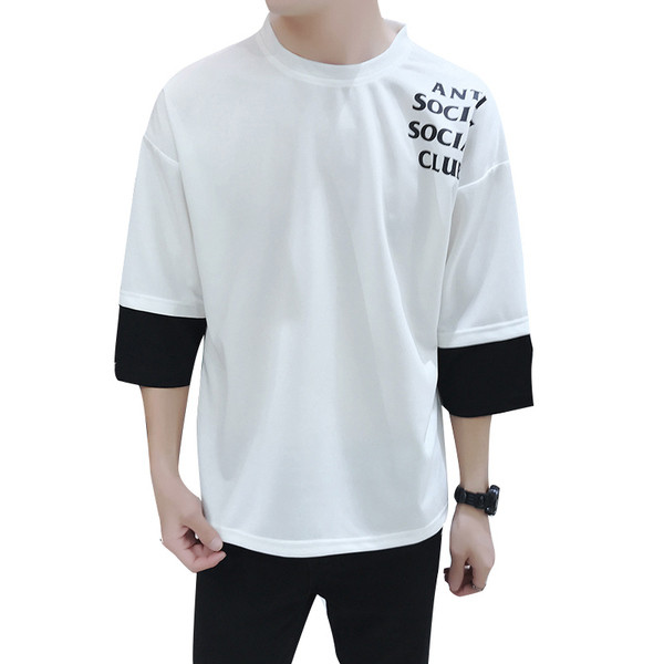 Modern férfi blúz 3/4-es ujjal és feliratokkal több színben