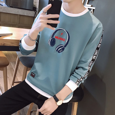 Καθημερινή ανδρική μπλούζα με εφαρμογή και επιγραφές σε διάφορα χρώματα