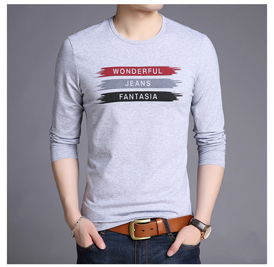 Casual ανδρική μπλούζα  με εκτύπωση σε πέντε χρώματα