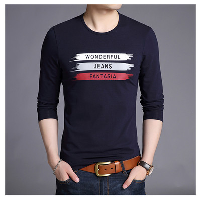 Casual ανδρική μπλούζα  με εκτύπωση σε πέντε χρώματα