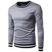 Férfi alkalmi blúz O-nyakú és hosszú ujjú több színben