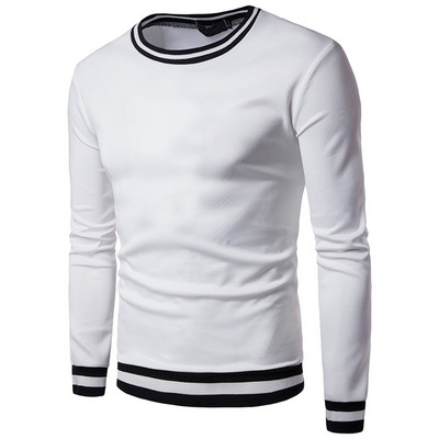 Férfi alkalmi blúz O-nyakú és hosszú ujjú több színben