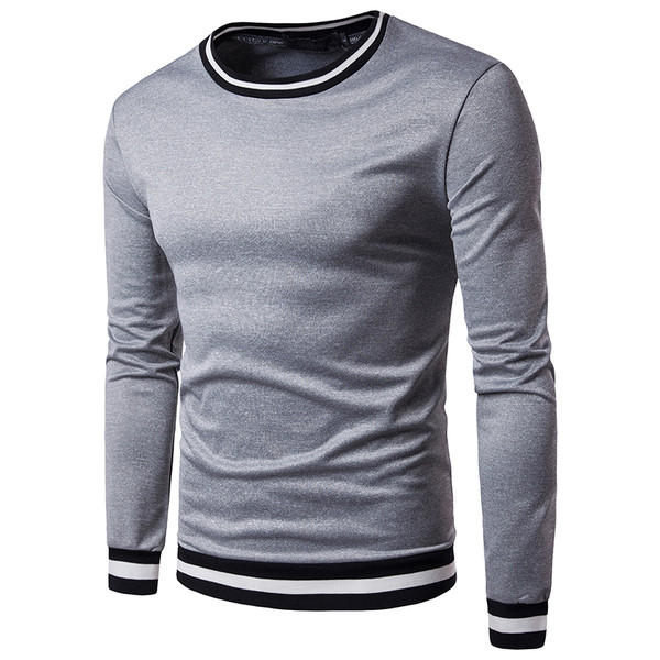 Férfi alkalmi blúz O-nyakú és hosszú ujjú több színben