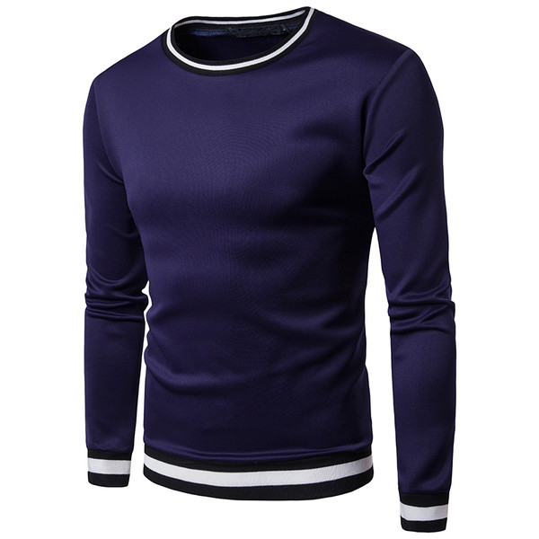 Férfi alkalmi blúz O-nyakú és hosszú ujjú több színben