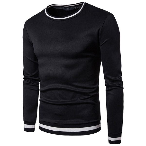 Férfi alkalmi blúz O-nyakú és hosszú ujjú több színben