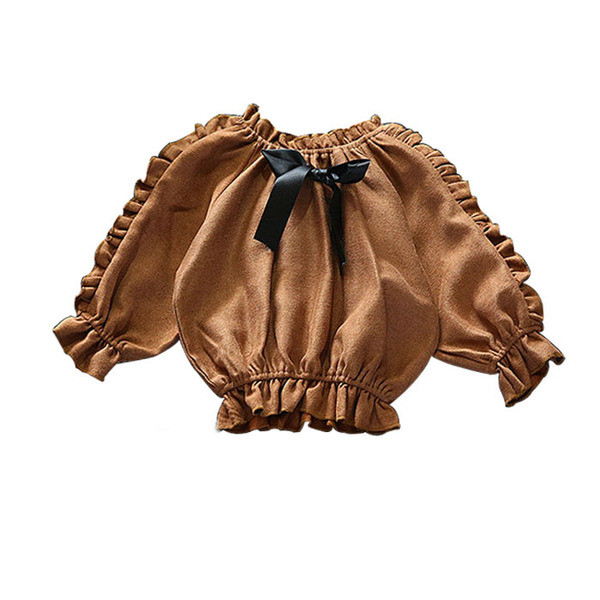 Παιδική μπλούζα  με ανυψωμένα μανίκια σε δύο χρώματα