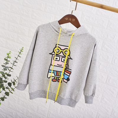 Καθημερινή παιδική μπλούζα  με κουκούλα και πολύχρωμη εφαρμογή κατάλληλη για κορίτσια και αγόρια