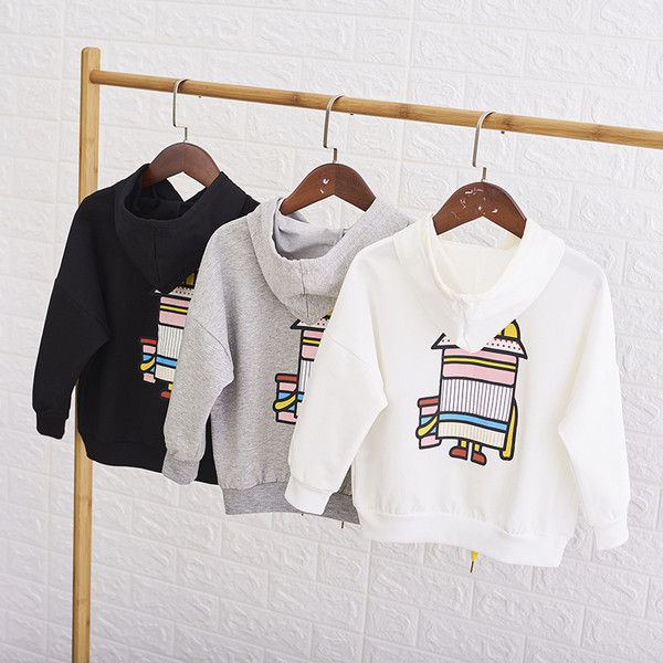 Καθημερινή παιδική μπλούζα  με κουκούλα και πολύχρωμη εφαρμογή κατάλληλη για κορίτσια και αγόρια