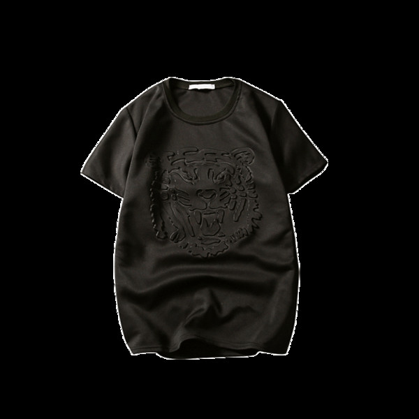 Modern férfi póló 3D alkalmazással fekete-fehérben