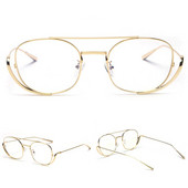 Μοντέρνα διαφανή γυαλιά για άνδρες και γυναίκες με χρυσό, ασήμι και μαύρο χρώμα στο πλαίσιο