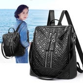 Női alkalmi hátizsák fekete színű cipzárral