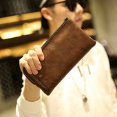 Elegáns férfi pénztárca cipzárral két színben