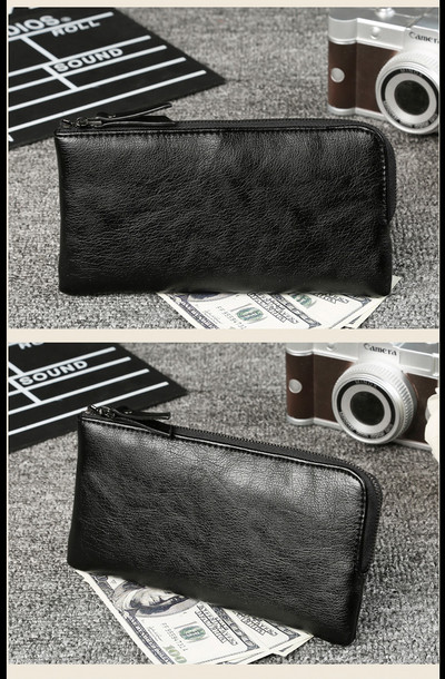 Elegáns férfi pénztárca cipzárral két színben