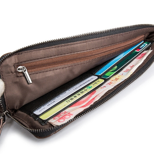 Elegáns férfi pénztárca cipzárral két színben