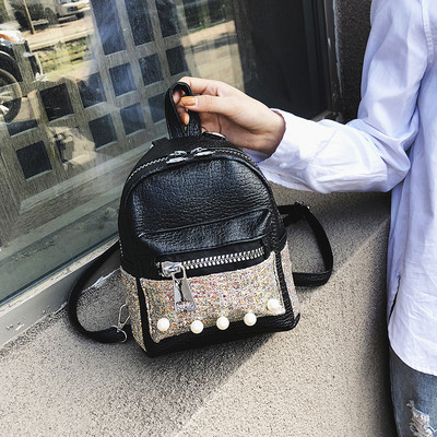 Modern női kis hátizsák több színben gyöngyökkel