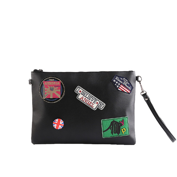 Modern férfi táska fekete színű rátéttel