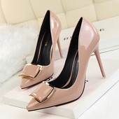 Pantofi de dama eleganti cu element metalic in mai multe culori