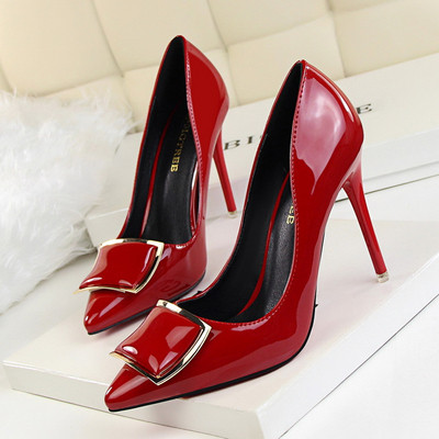 Pantofi de dama eleganti cu element metalic in mai multe culori