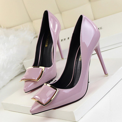 Pantofi de dama eleganti cu element metalic in mai multe culori