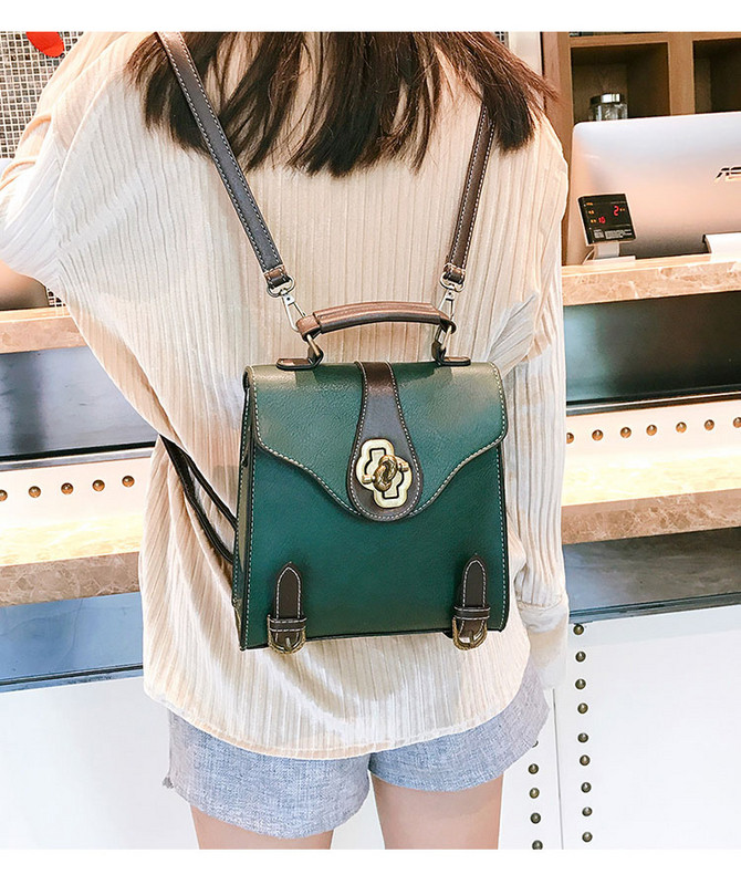 Modern női hátizsák három színben, öko bőrből