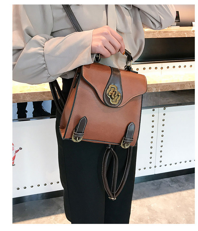 Modern női hátizsák három színben, öko bőrből