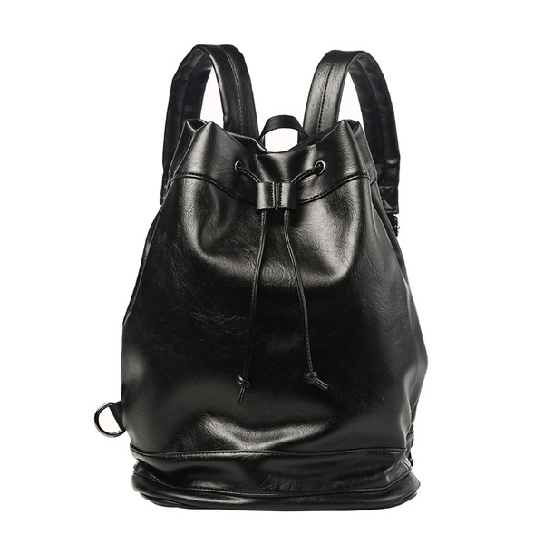 Rucsac elegant pentru bărbați din piele ecologică de culoare neagră