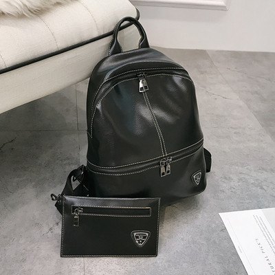 Alkalmi ekobőr hátizsák férfi és női pénztárcával