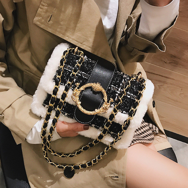 Elegáns női táska pehely elemmel